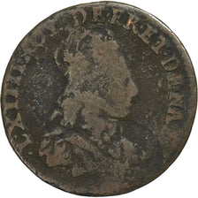 France, Louis XIV, Liard, 1655-1658, Copper, F(12-15), Gadoury:80