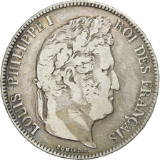 Frankrijk, Louis-Philippe I, 5 Francs, 1834, Paris, Zilver, FR+, Gadoury:678