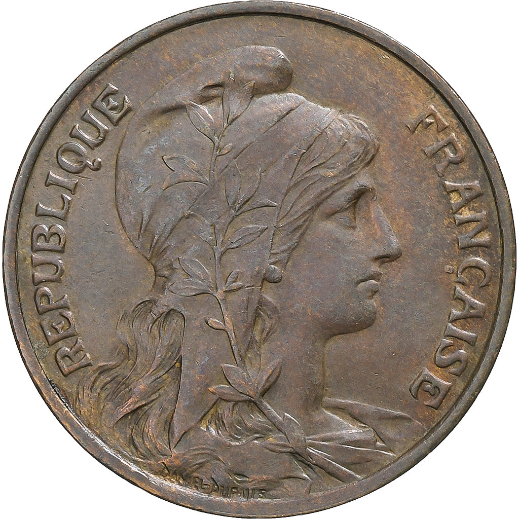 Francja, 10 Centimes, Daniel-Dupuis, 1898, Paris, Brązowy, AU(55-58)