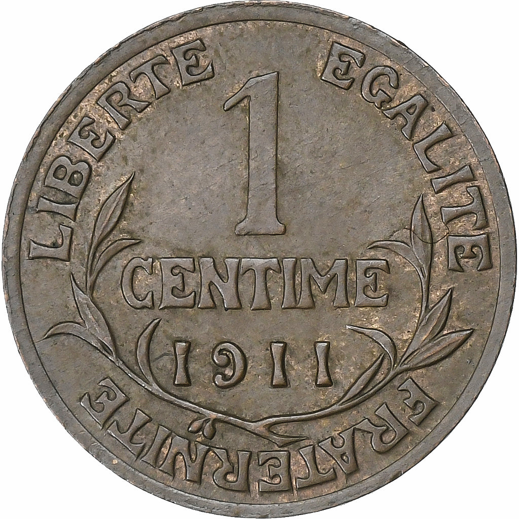 Francja, Centime, Daniel-Dupuis, 1911, Paris, Brązowy, EF(40-45), Gadoury:90