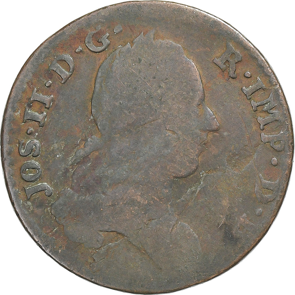 Austrian Netherlands, Joseph II, 2 Liards, 1789, Brussels, Copper, VF(20-25)