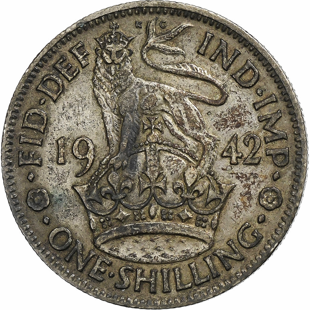 United Kingdom, George VI, Shilling, 1942, London, Silver, EF(40-45), KM:853