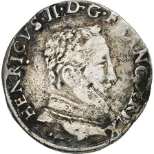 França, Henri II, Teston, 1557, Toulouse, Prata, VF(20-25), Gadoury:373D