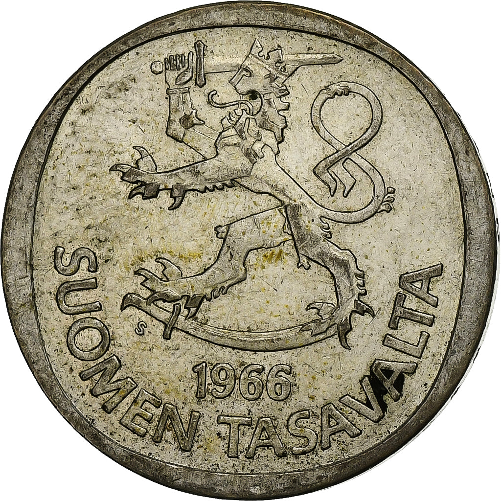 Finlande, Markka, 1966, Helsinki, Billon, TTB+, KM:49