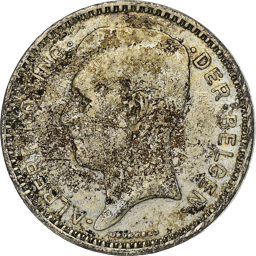 Belgien, Albert I, 20 Frank, 1934, Brussels, Tranche B, Silber, S