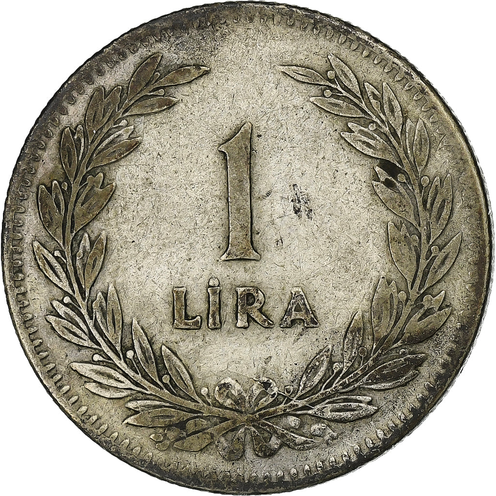 Turquie, Lira, 1947, Argent, TB+, KM:883