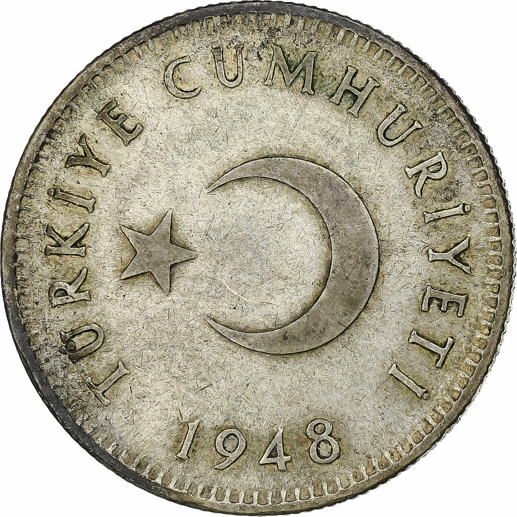 Türkei, Lira, 1948, Silber, SS, KM:883