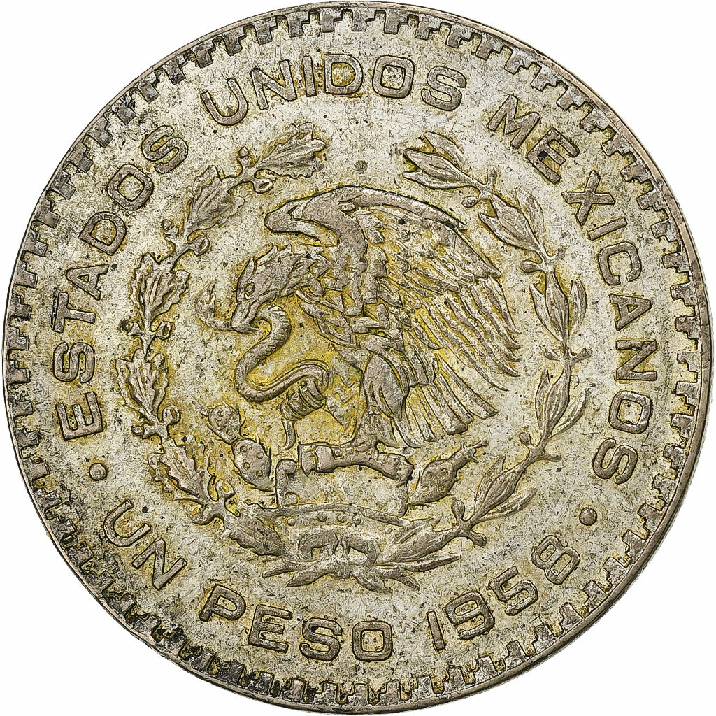 Messico, Peso, 1958, Mexico City, Biglione, BB, KM:459