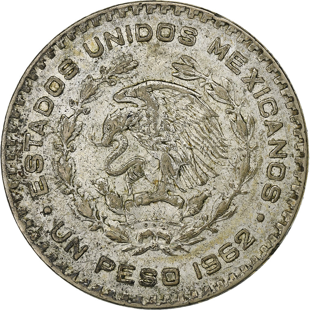 Mexico, Peso, 1962, Mexico City, Bilon, EF(40-45), KM:459