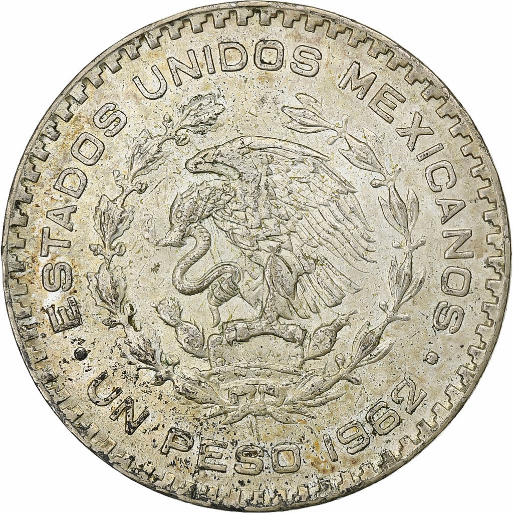 Messico, Peso, 1962, Mexico City, Biglione, BB+, KM:459