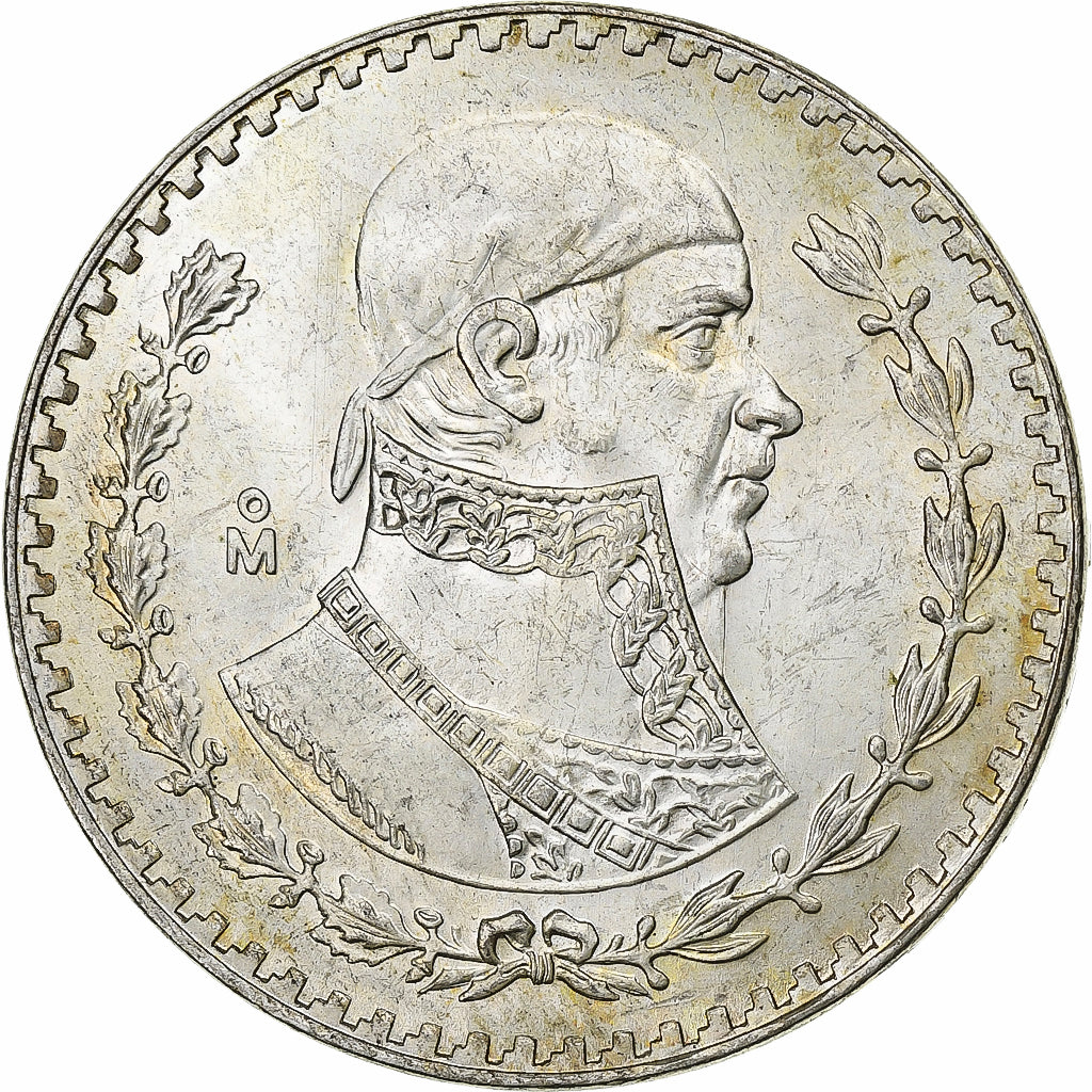 Mexico, Peso, 1957, Mexico City, Bilon, MS(63), KM:459