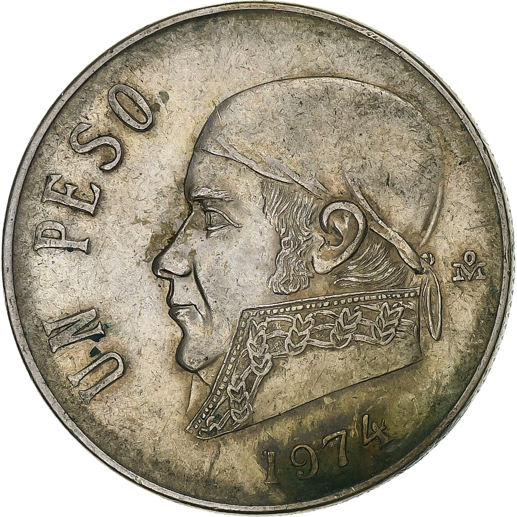 Mexico, Peso, 1974, Mexico City, Copper-nickel, EF(40-45), KM:460