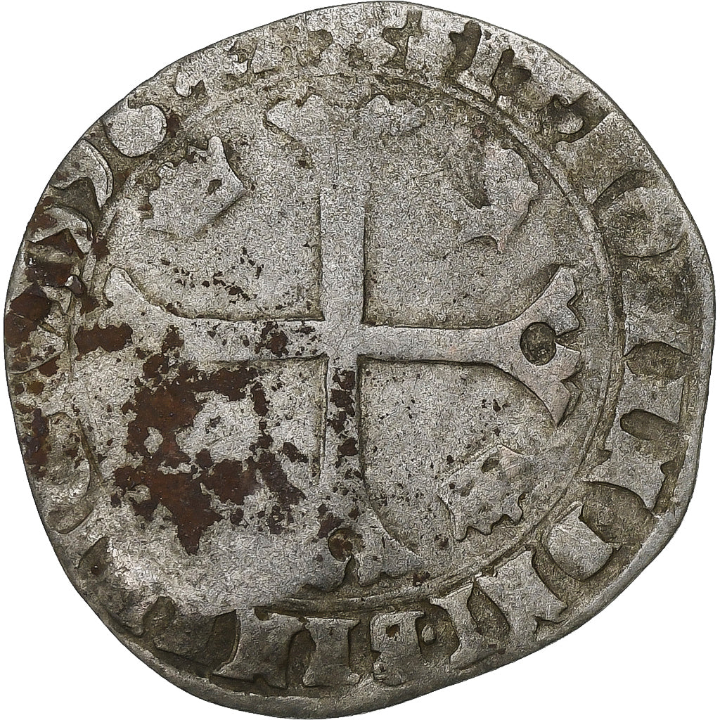 France, Louis XIII, Quinzain (Douzain contremarqué), 1596, Grenoble, Billon