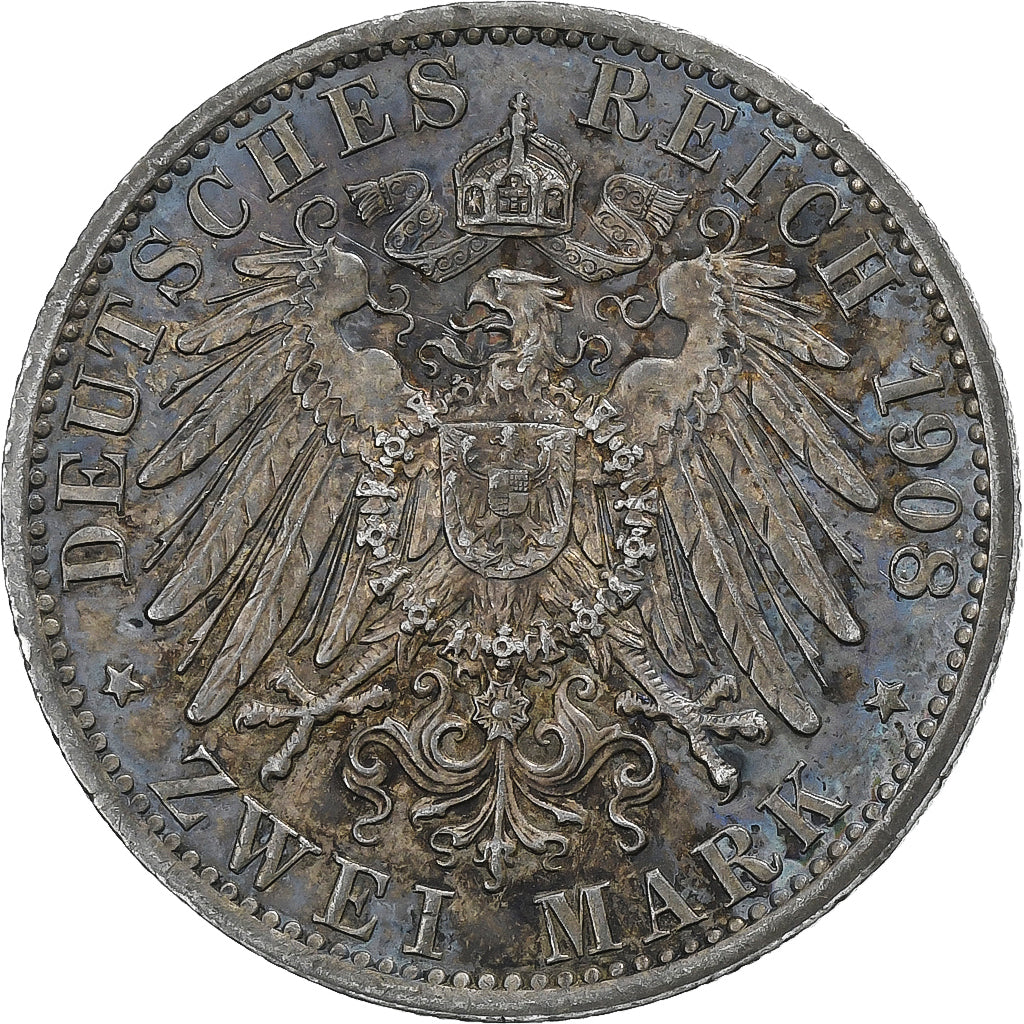 Duchy of Saxe-Weimar-Eisenach, Wilhelm Ernst, 2 Mark, Jena University, 1908