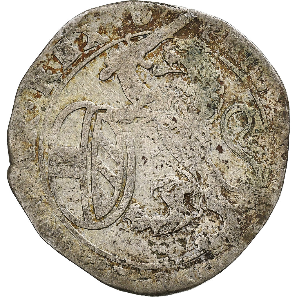 Pays-Bas espagnols, Philippe IV, Escalin, 1628, Anvers, Argent, B+