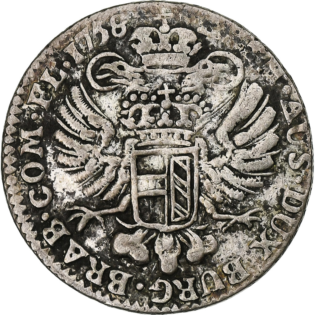 Austrian Netherlands, Maria Theresa, 14 Liards, 1758, Brussels, Silver