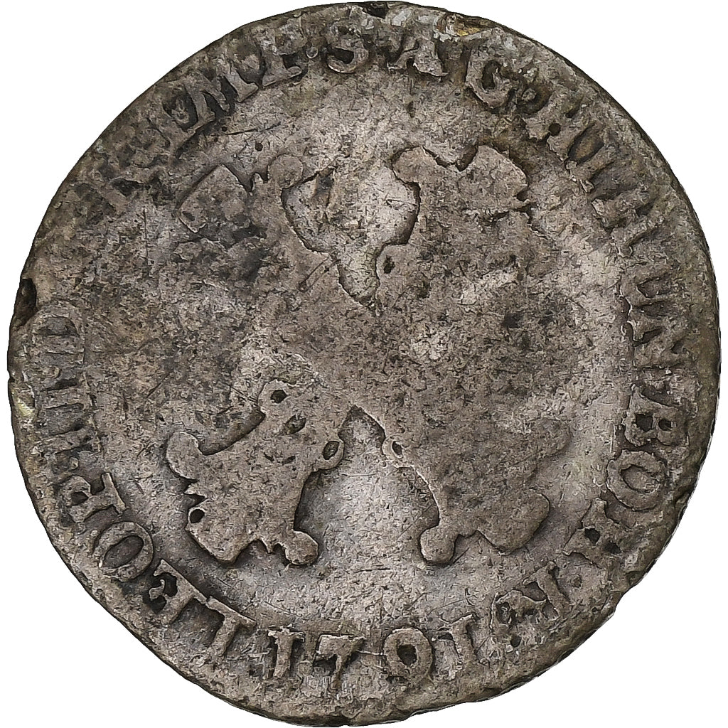 Austrian Netherlands, Leopold II, 10 Liards, 1791, Brussels, Billon, F(12-15)