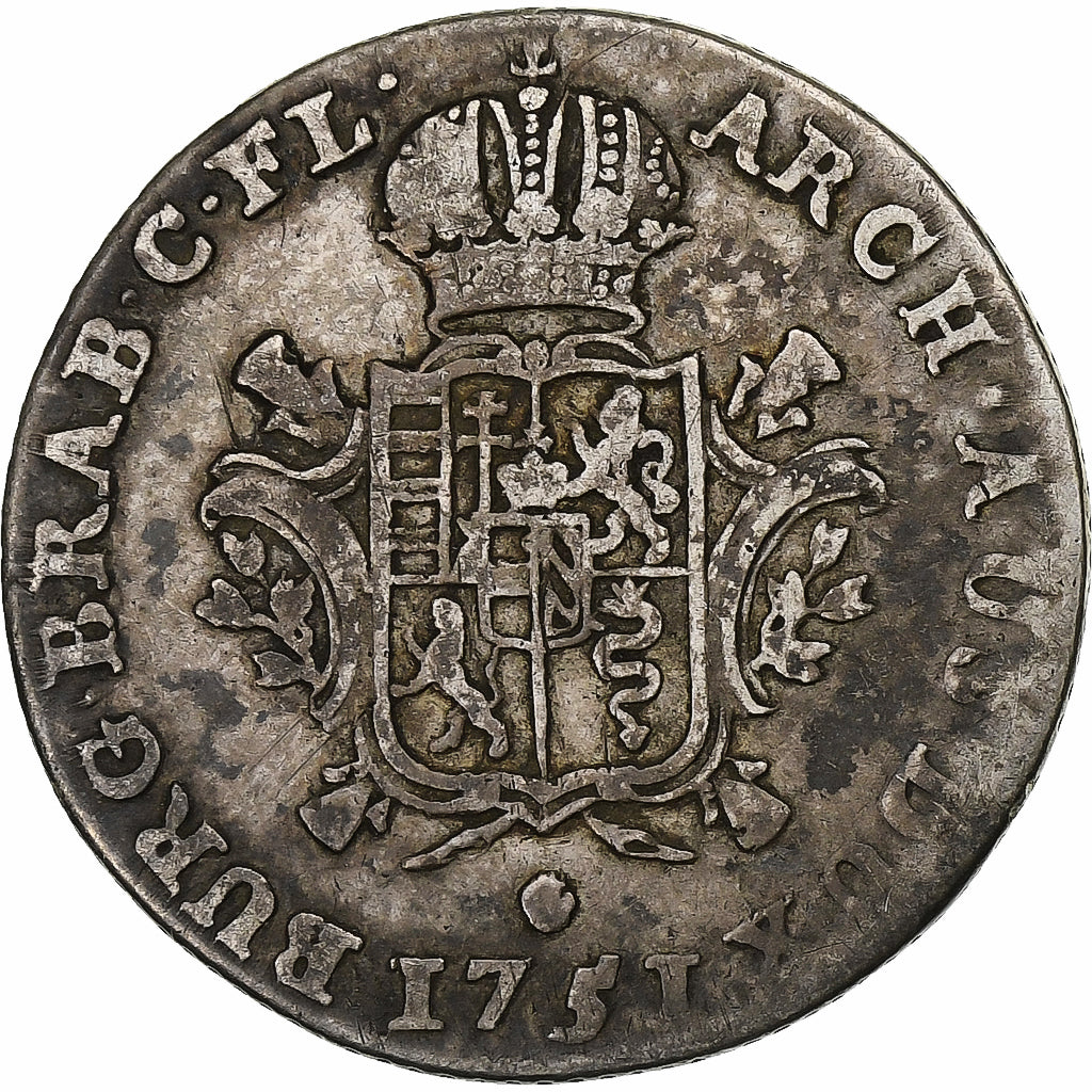 Austrian Netherlands, Maria Theresa, 1/8 Ducaton, 1751, Antwerp, Silver