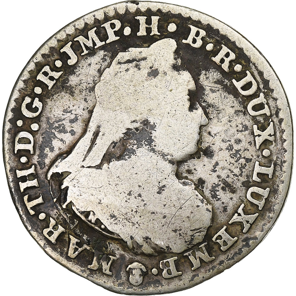 Lussemburgo, Maria Theresa, 12 Sols, 1777, Brussels, Argento, MB, KM:9
