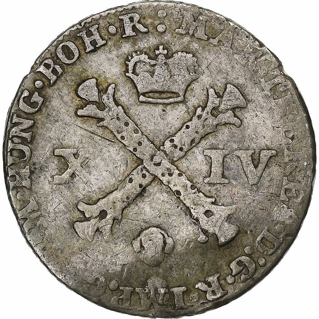 Austrian Netherlands, Maria Theresa, 14 Liards, 1776, Brussels, Silver