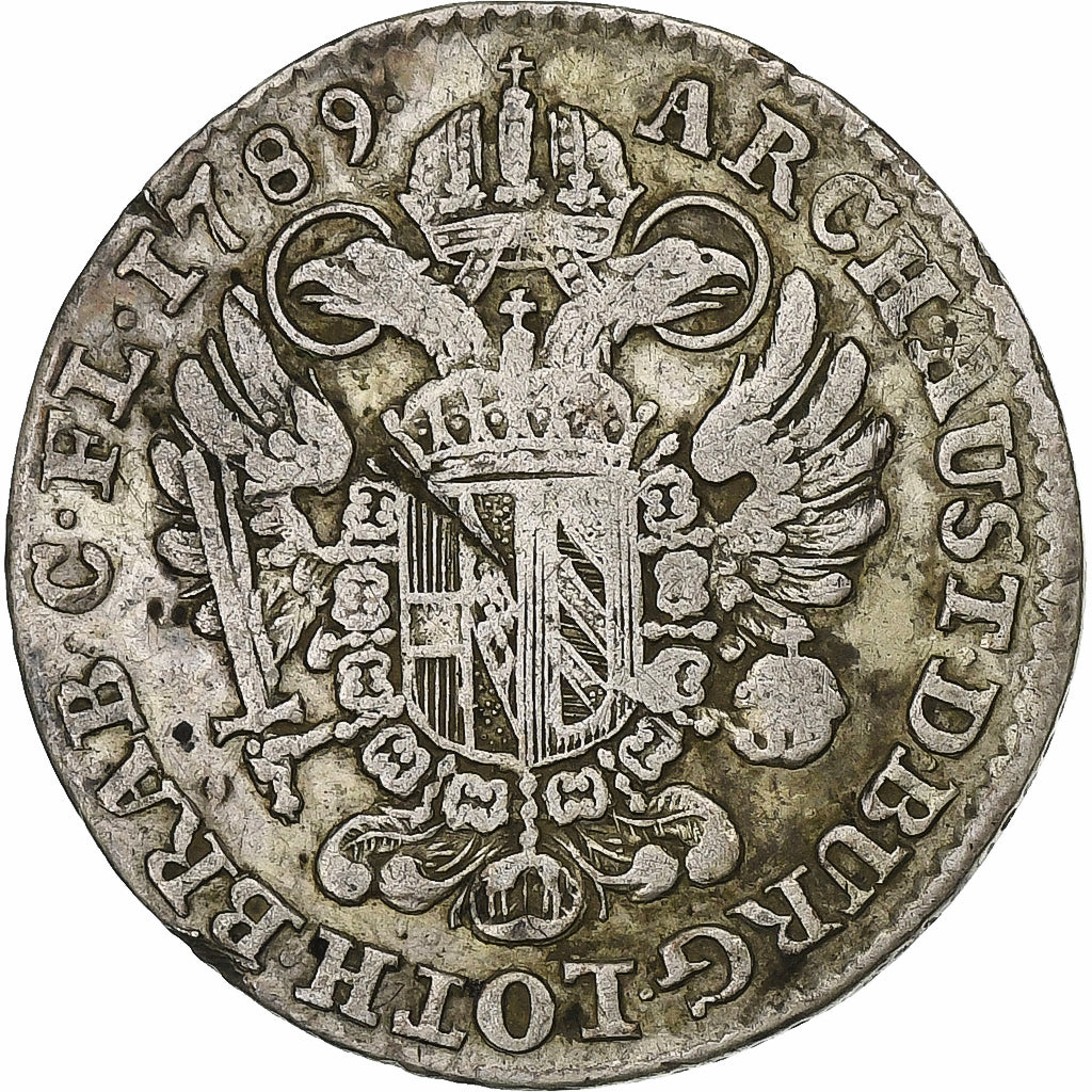 Austrian Netherlands, Joseph II, 14 Liards, 1789, Brussels, Silver, VF(30-35)