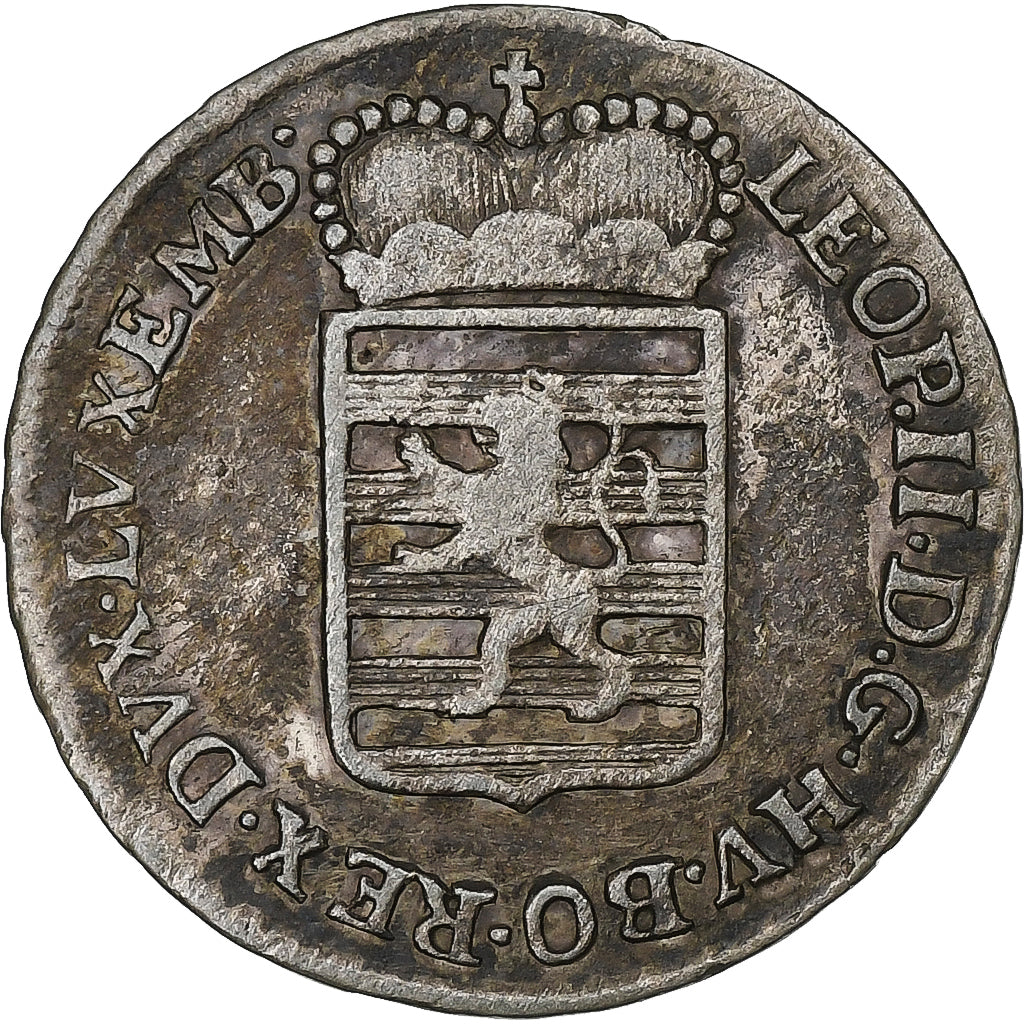 Luxemburgo, Leopold II, 3 Sols, 1790, Günzburg, Vellón, MBC, KM:16