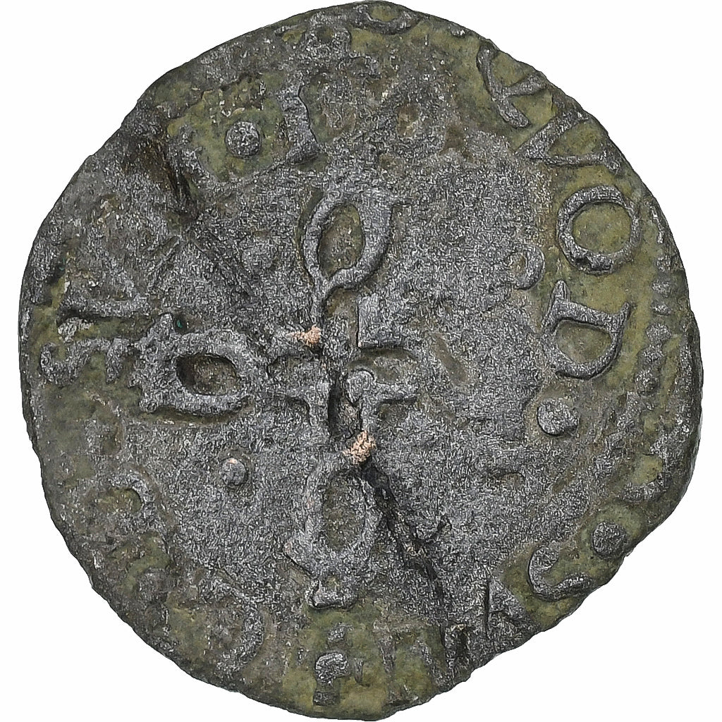 Kingdom of Navarre, Henri III, Liard, 1581-1587, Saint-Palais, Bilon, VF(30-35)