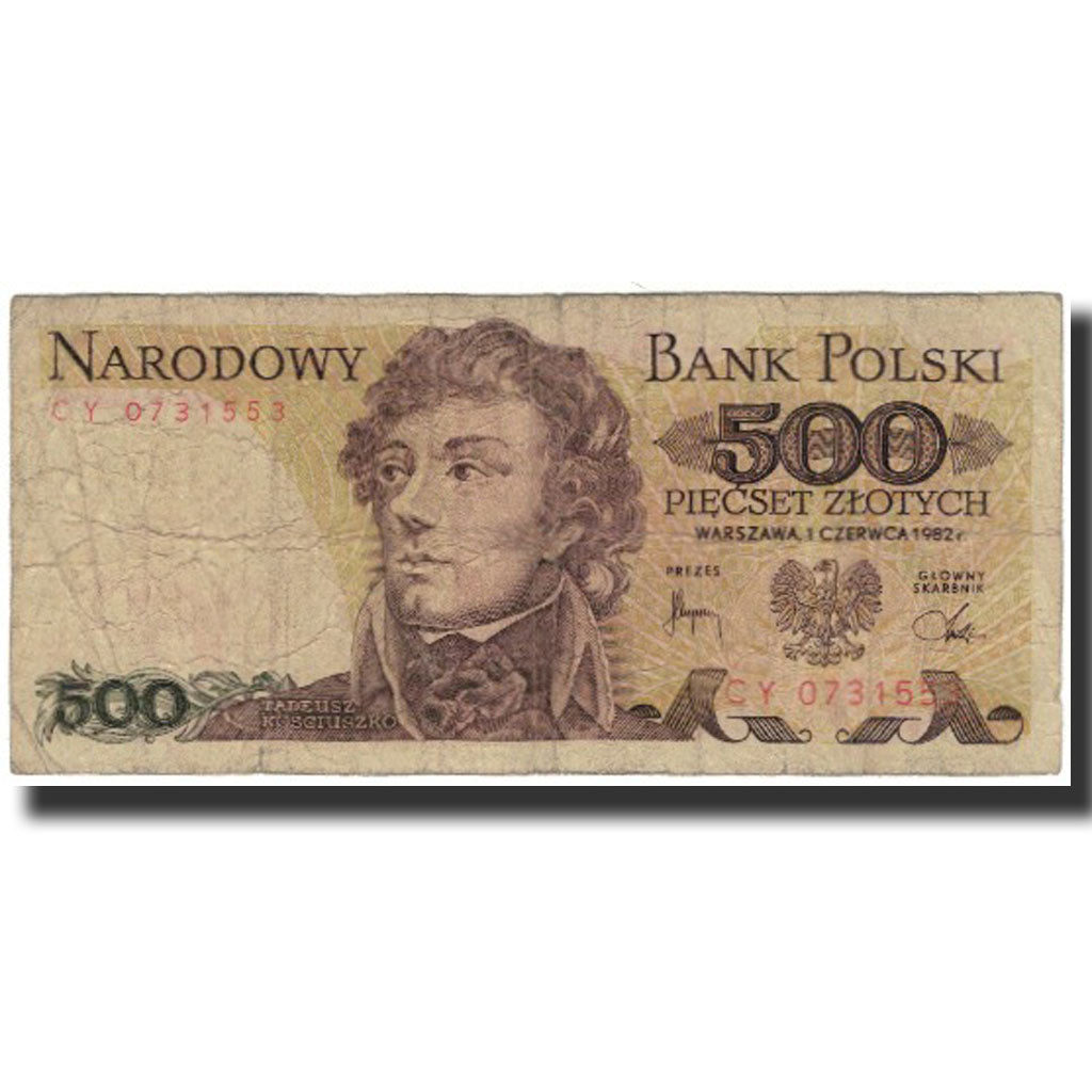 Banknote, Poland, 500 Zlotych, 1982, 1982-06-01, KM:145C, VG(8-10)