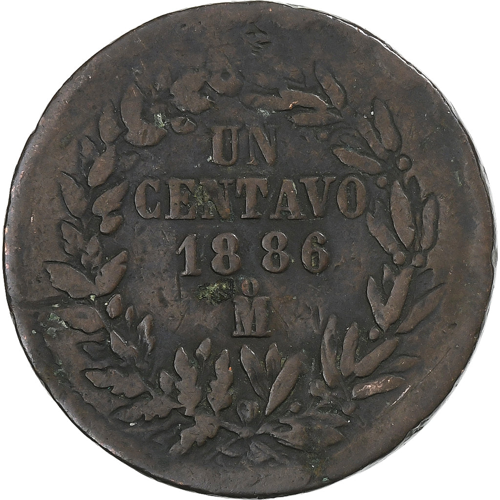 Mexico, Centavo, 1886, Mexico City, Miedź, VF(20-25), KM:391.6