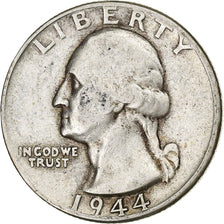United States, Quarter, Washington, 1944, Philadelphia, Silver, VF(30-35)