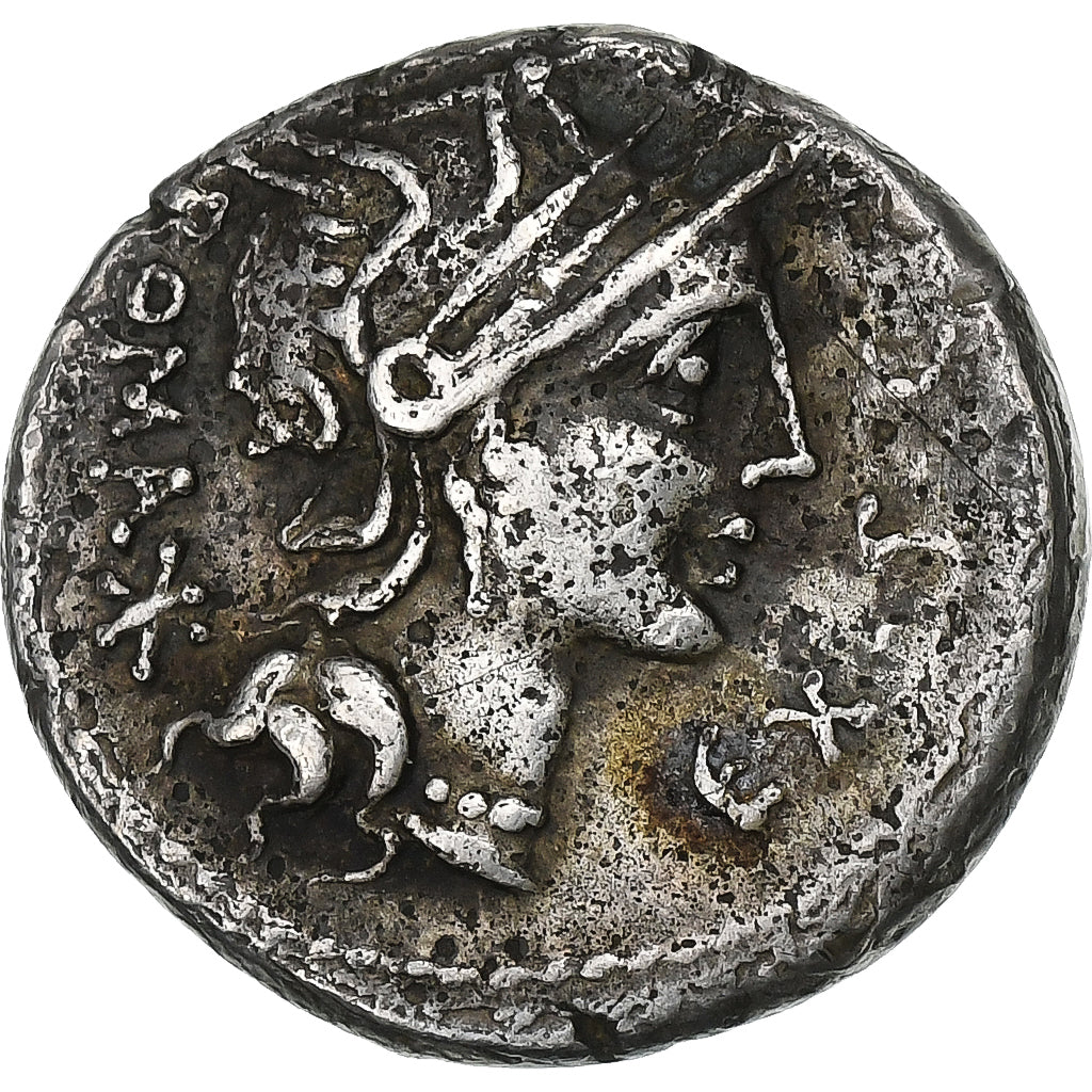 Sergia, Denarius, 116-115 BC, Rome, Silver, VF(30-35), Crawford:286/1