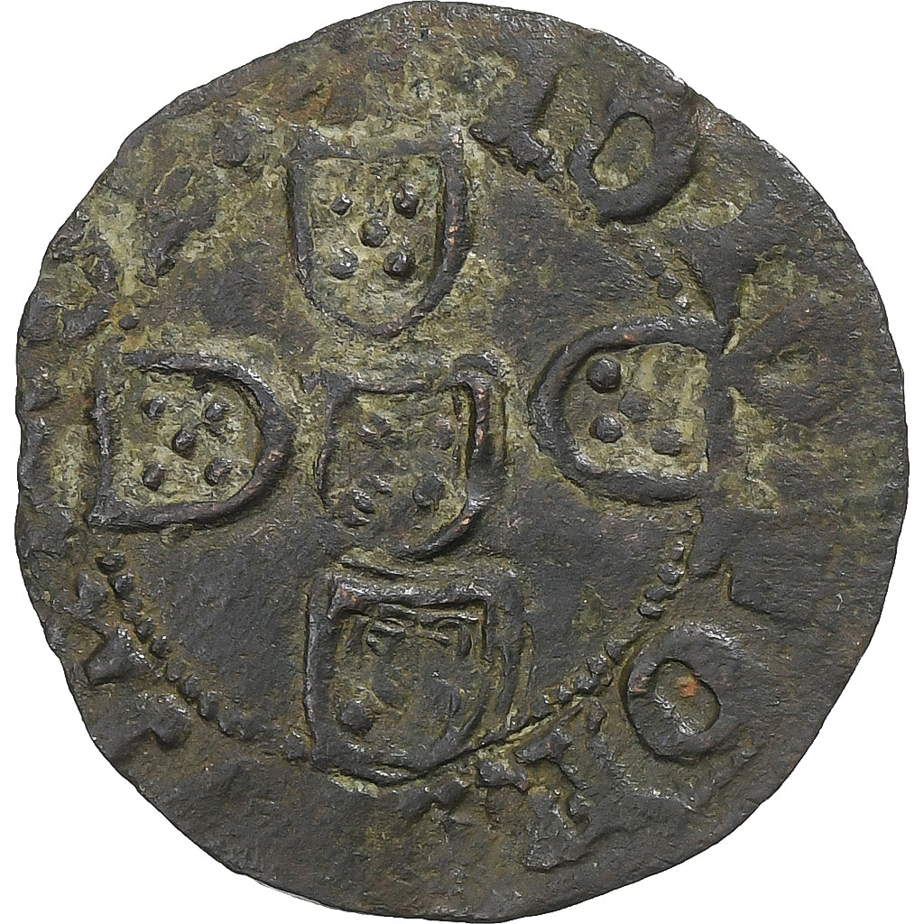 Portugal, João I, 1/2 Real branco, 1415-1433, Lisbon, Billon, VF(30-35)