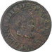 France, Henri IV, Double Tournois, 1608, Lyon, Copper, VF(30-35), Gadoury:538