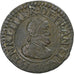 Francja, Henri IV, Double Tournois, 1610, Nantes, Miedź, VF(30-35), Gadoury:538