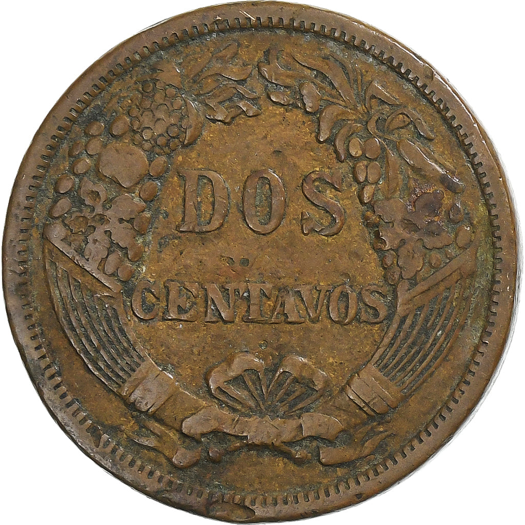 Peru, 2 Centavos, 1895, Cobre, VF(30-35), KM:188