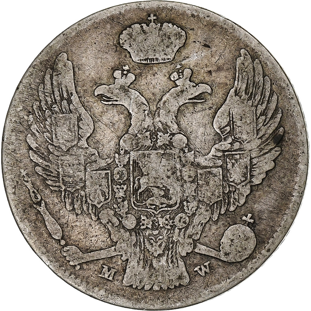 Poland, Nicholas I, 30 Kopecks / 2 Złote, 1838, Warsaw, Silver, VF(20-25)