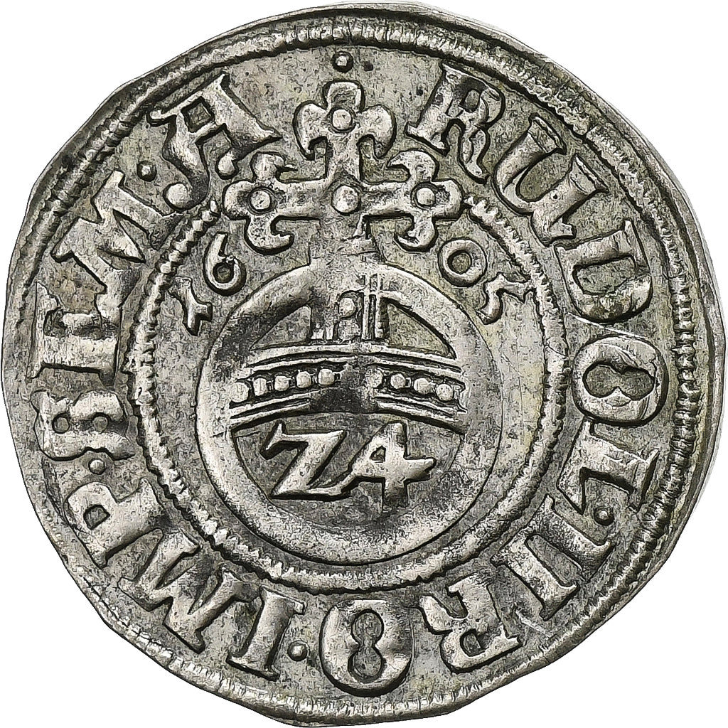 Germany, Rudolf II, Groschen, 1605, Göttingen, Silver, AU(55-58), KM:5