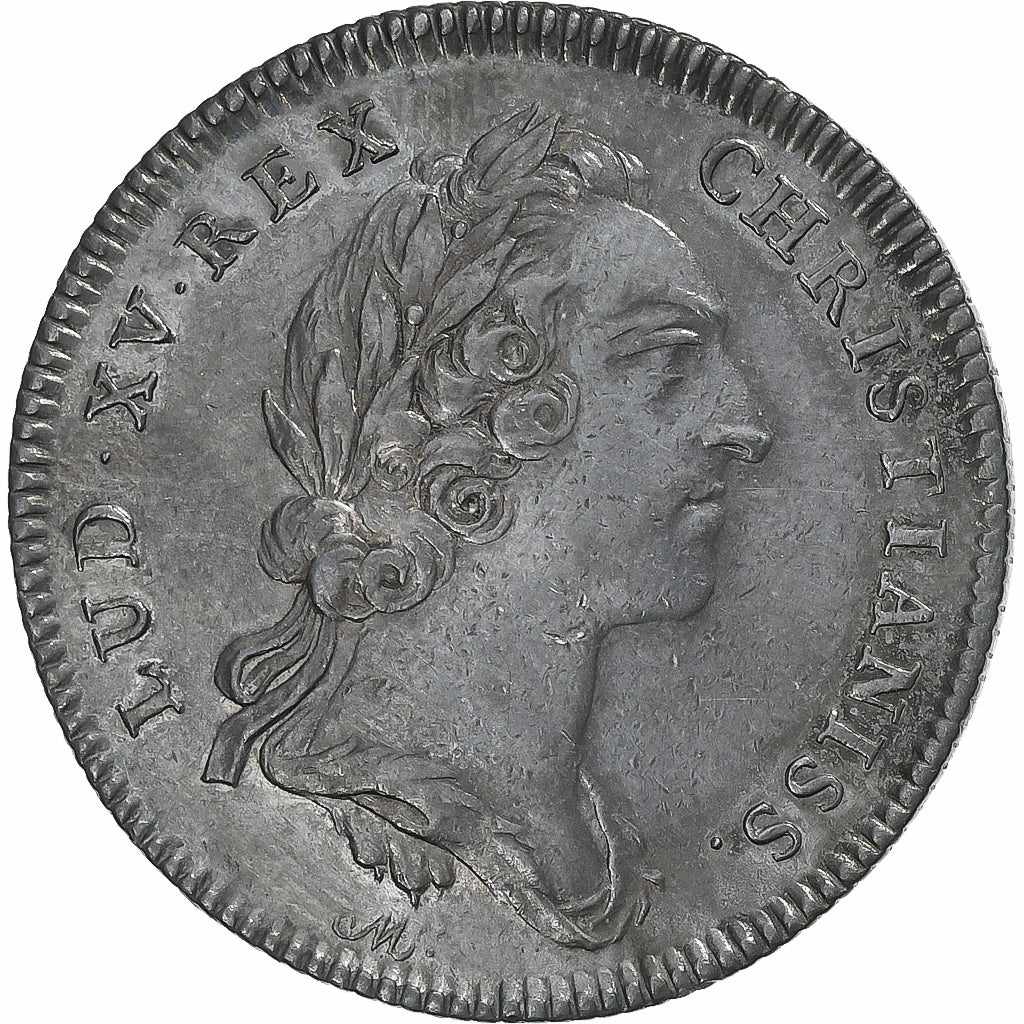 Francja, Token, Ludwik XV, Ville de Moulins, 1747, Srebro, AU(55-58)