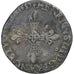 Frankrijk, Henri III, 1/4 Ecu, 1587, Rennes, Zilver, FR+, Gadoury:494