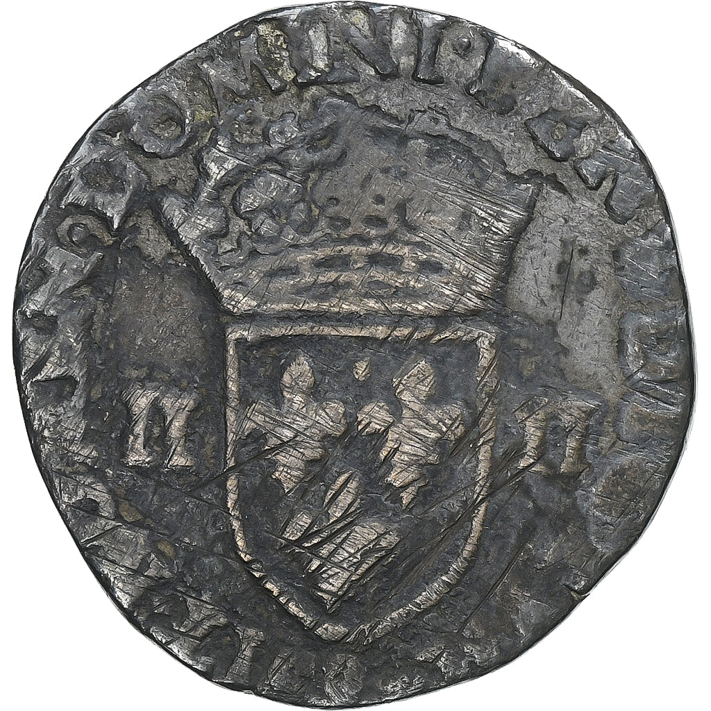 Frankrijk, Henri III, 1/4 Ecu, 1587, Rennes, Zilver, FR+, Gadoury:494