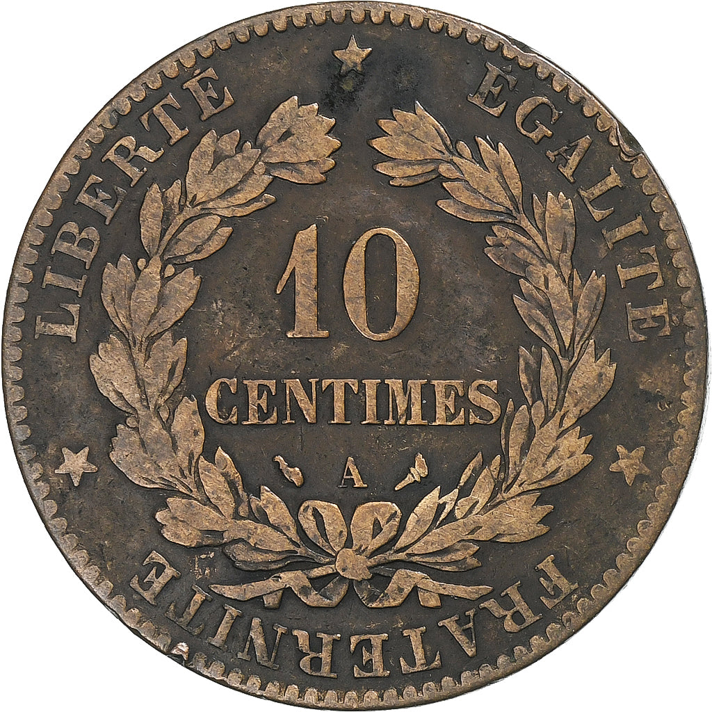 France, 10 Centimes, Cérès, 1897, Paris, Torche, Bronze, VF(30-35)