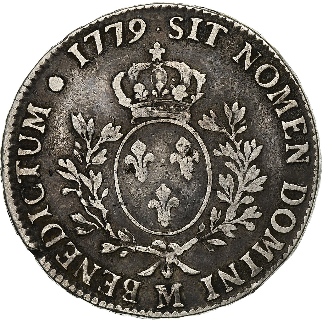 France, Louis XVI, Ecu aux branches d'olivier, 1779, Toulouse, Silver