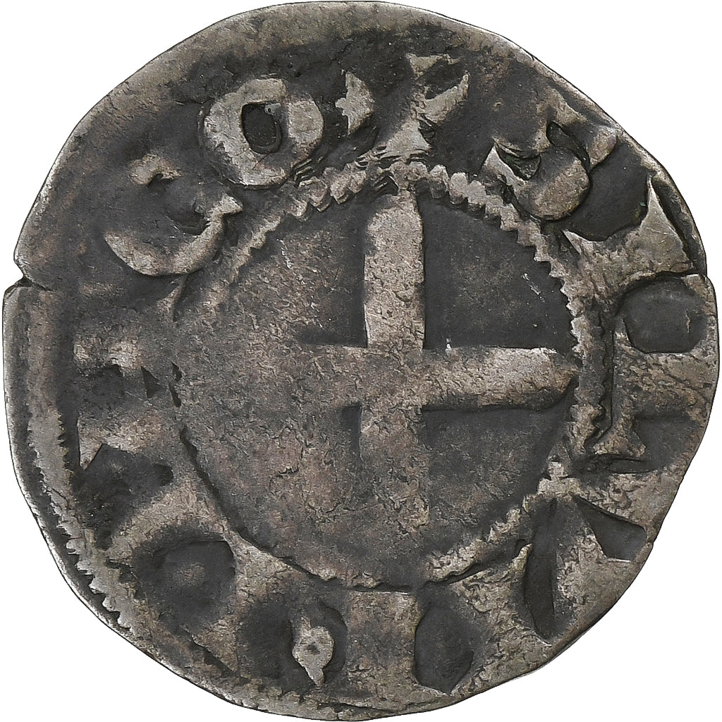 Priory of Souvigny, Denier, 1180-1213, Souvigny, Lingote, VF(30-35)
