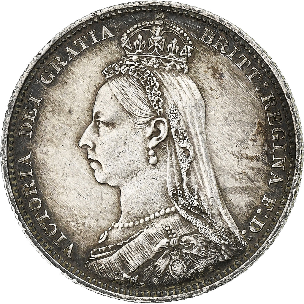 Reino Unido, Victoria, Shilling, 1889, London, Plata, MBC+, Spink:3927, KM:774