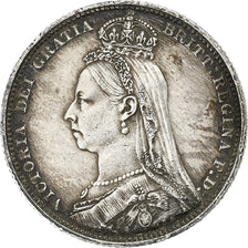 Reino Unido, Victoria, Shilling, 1889, London, Plata, MBC+, Spink:3927, KM:774