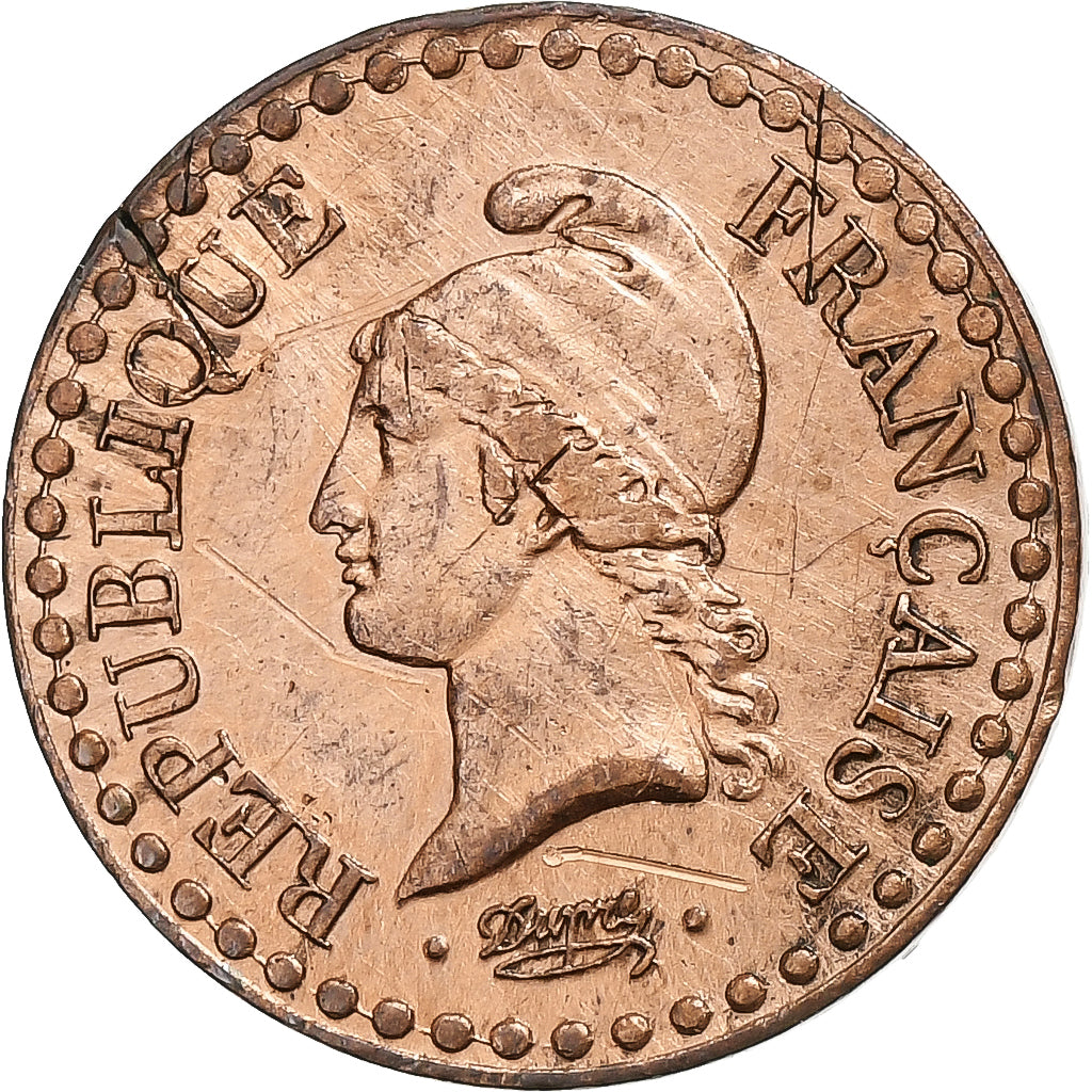 Francja, Centime, Dupré, 1851, Paris, Miedź, EF(40-45), Gadoury:84, KM:754