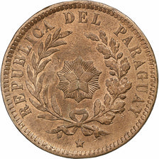 Paraguay, 2 Centesimos, 1870, Heaton, Copper, AU(50-53), KM:3