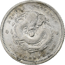 China, Hupeh province, 7,2 candareens, 1895-1907, Silver, VF(30-35), KM:124.1