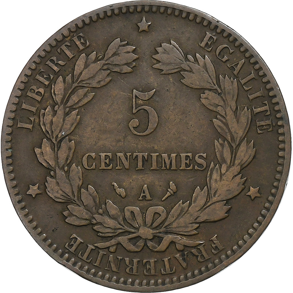 France, 5 Centimes, Cérès, 1897, Paris, Torch, Bronze, VF(30-35)