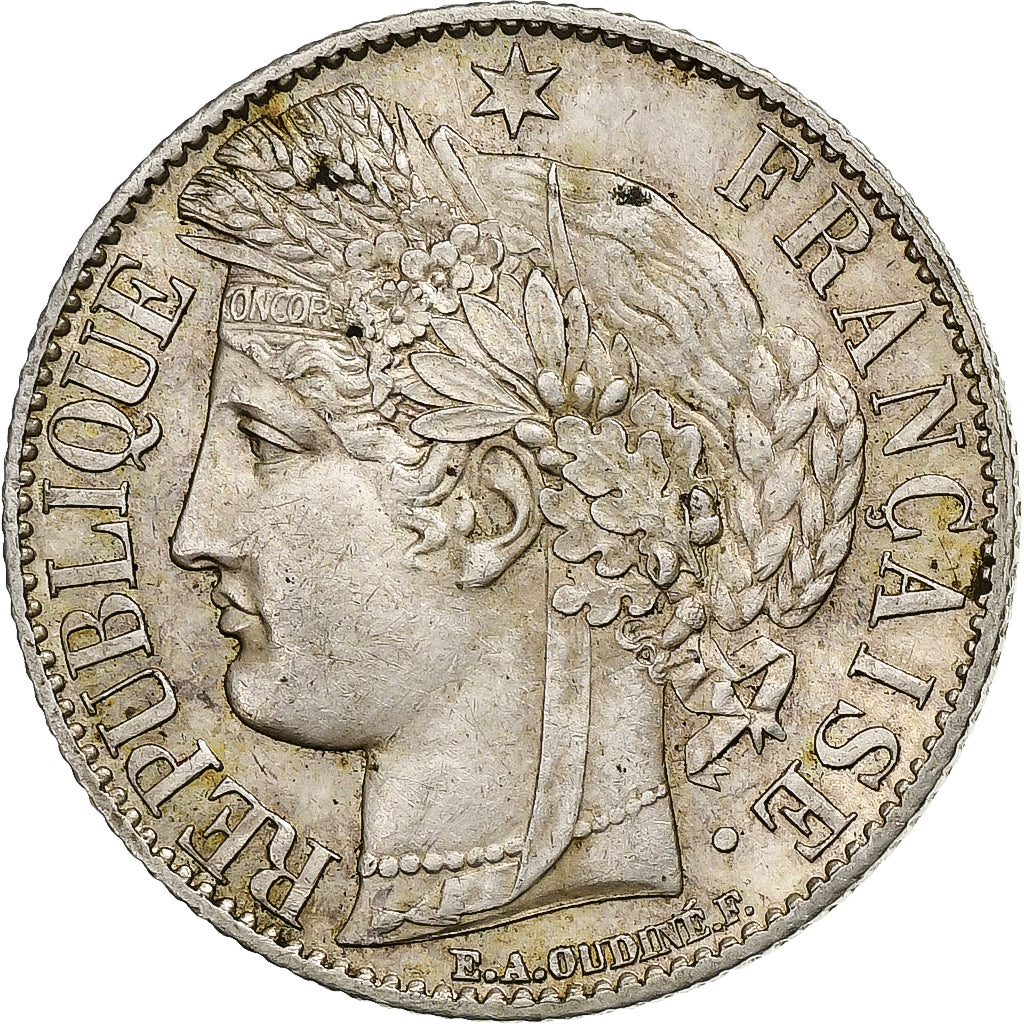 Frankrijk, Franc, Cérès, 1881, Paris, Zilver, PR, Gadoury:465a, KM:844.1